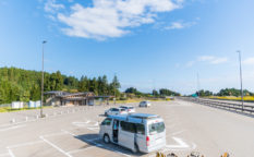 parking rv rest area, ishikawa toyama, 能越県境PA 石川県 富山県